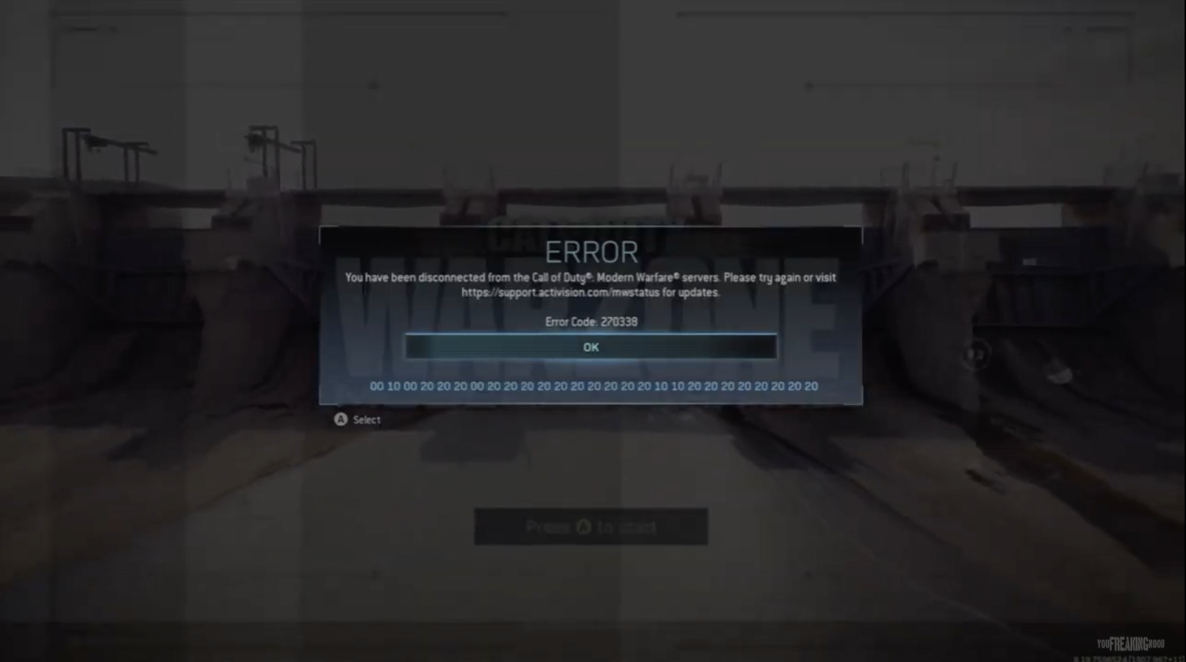 unexpected error call of duty